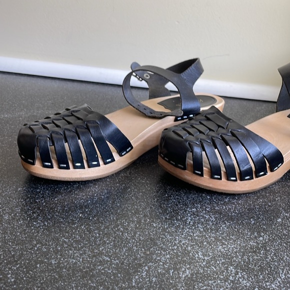 Swedish Hasbeens Black Sandals size 37 - Picture 12 of 13